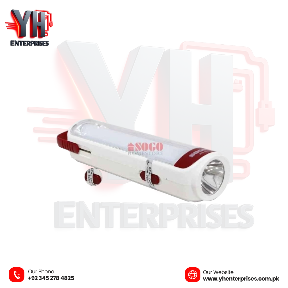 Dual Model Sogo Rechargeable Light & Torch JPN-381