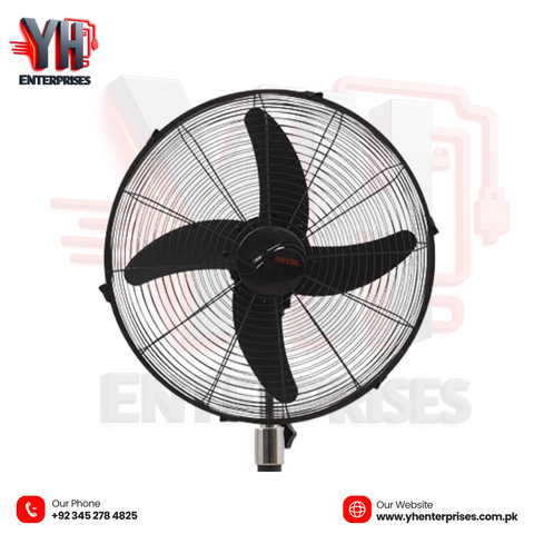 Royal Magnum Black Pedestal Fan 18″ – Deluxe Series