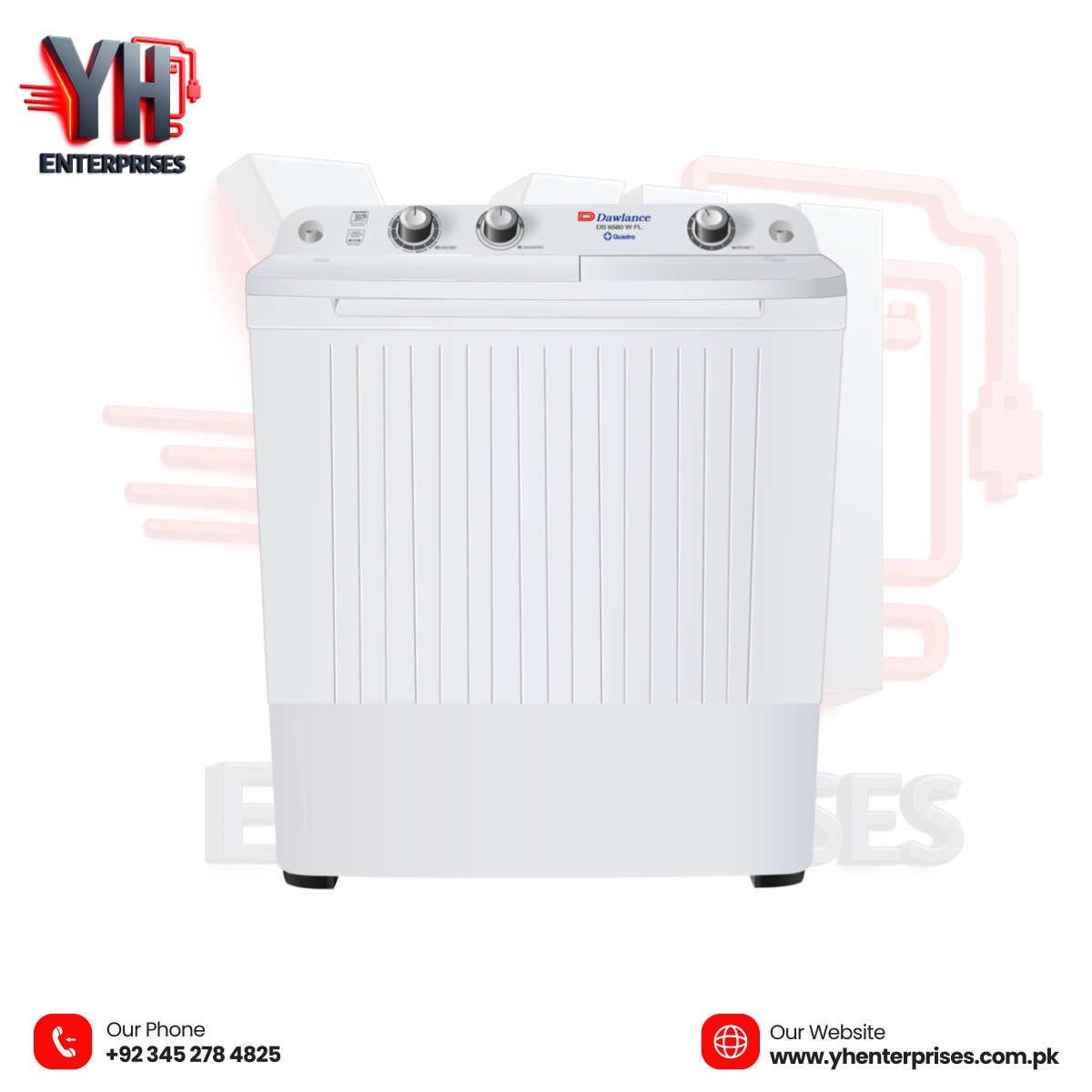 DW 6580 White Twin Tub Washing Machine – Efficient, Powerful & Gentle on Clothes