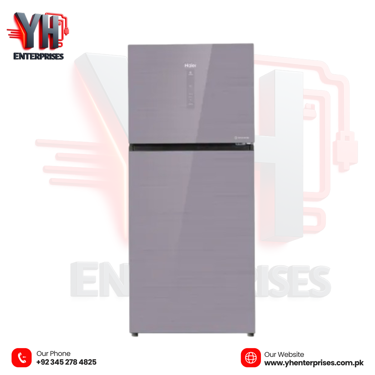 Haier Twin Inverter IOT Refrigerator HRF-538TIFGU1 | 18 Cu Ft / 508 Ltr | Silver Grey