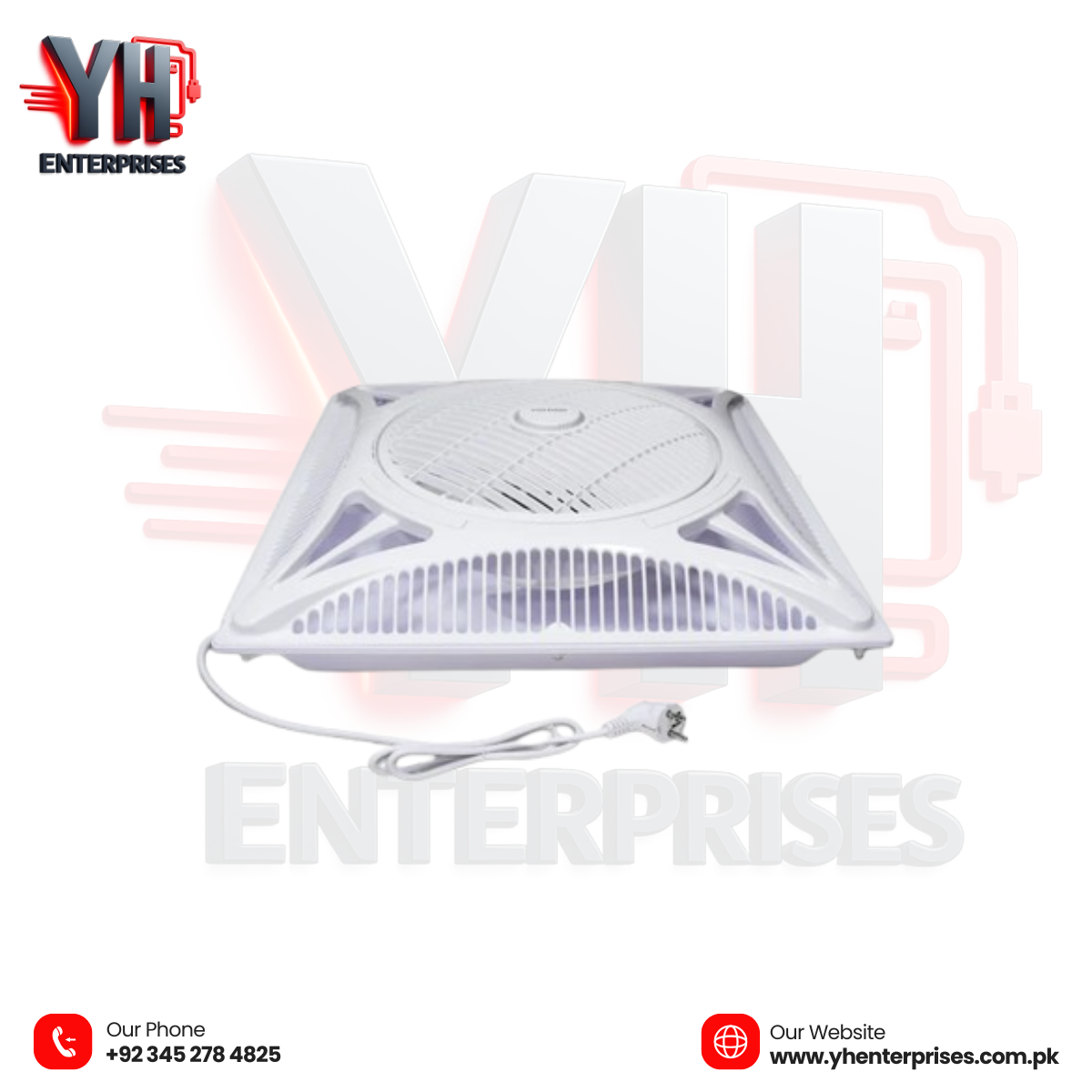 Voldam False Ceiling Fan 14" 2×2 Super Slim Energy Saving • Modern Design • Powerful Performance