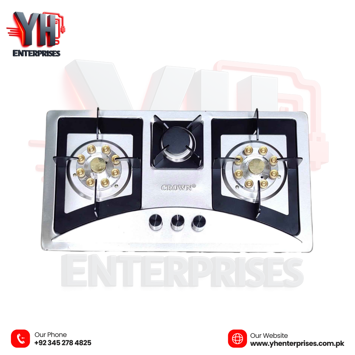 Crown CR-15S Built-In Gas Hob - YH Enterprises