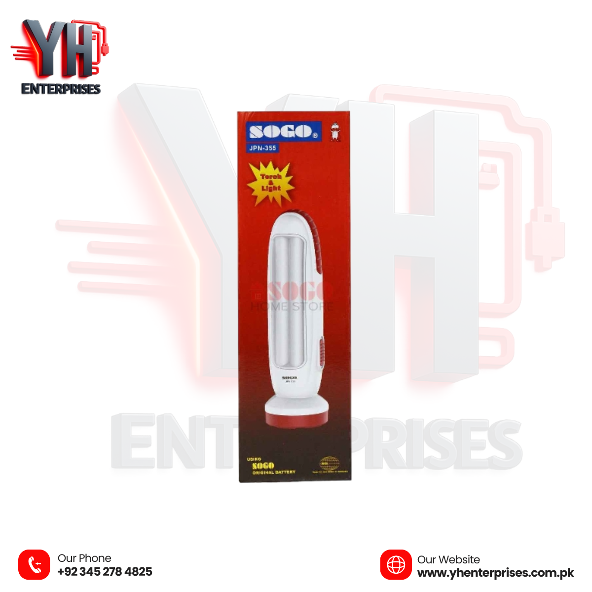 Sogo Rechargeable Emergency LED Lantern & Torch Light JPN-355