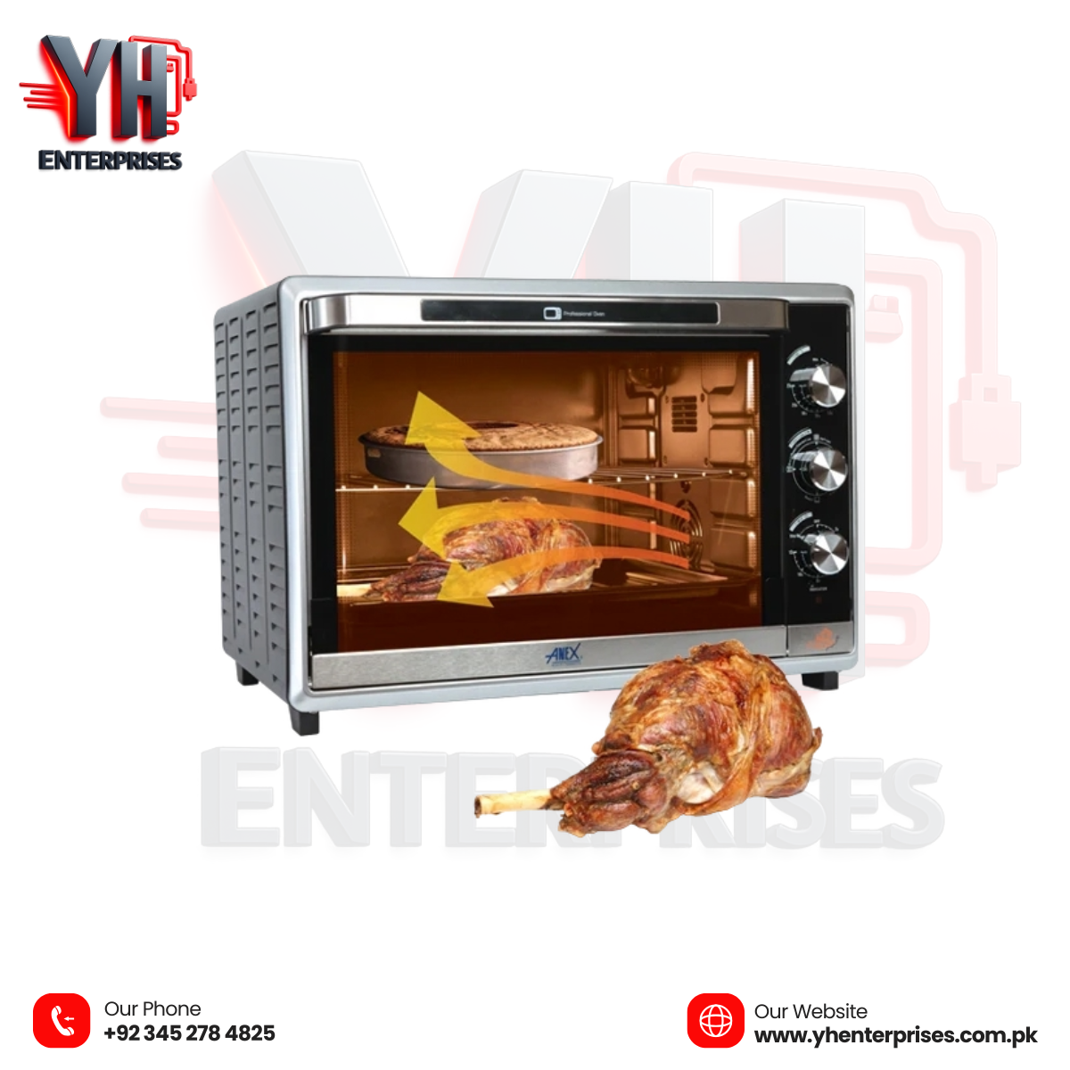 Anex AG-3072 Deluxe Oven Toaster with Convection Fan Perfect Cooking • Powerful Performance • Modern Convenience