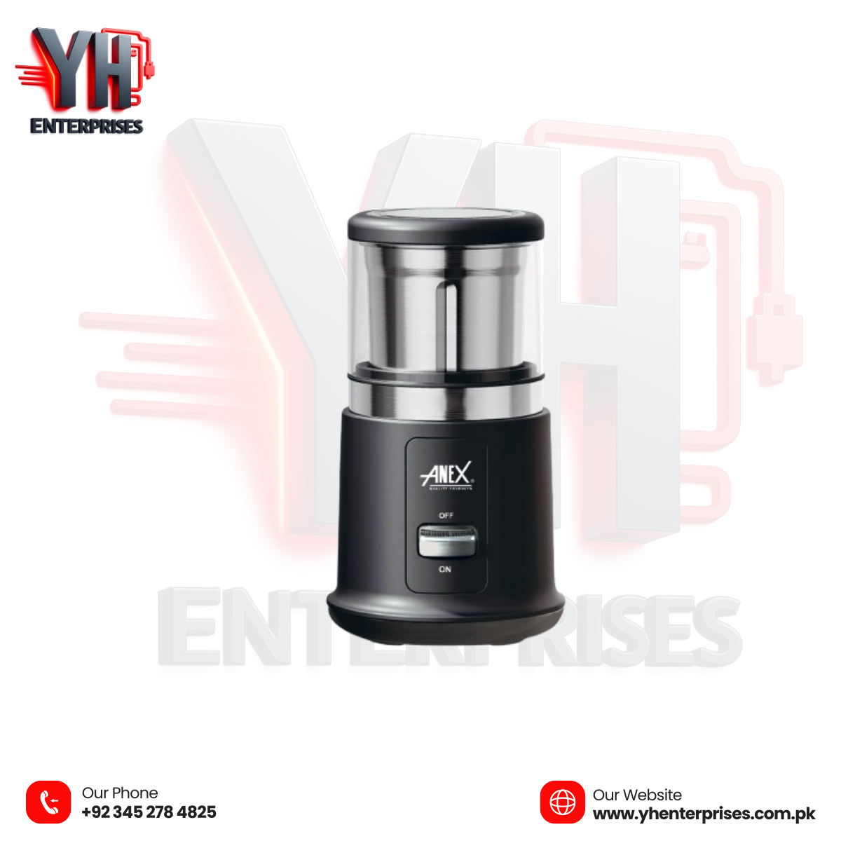 Anex AG-648 Stainless Steel Grinder – Powerful, Durable & Efficient