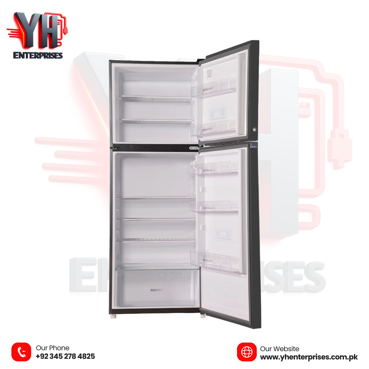 Haier Inverter Anti-Bacterial Refrigerator HRF-368 IAPA 15 Cubic Feet | 368 Liters | Digital Inverter Series