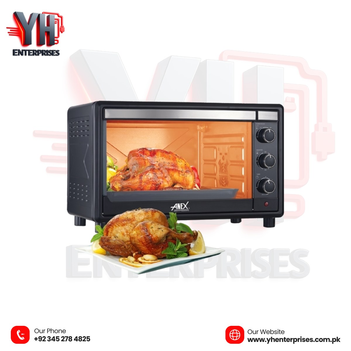 ANEX Oven Toaster AG-3073 Smart Design • Powerful Performance • Everyday Convenience