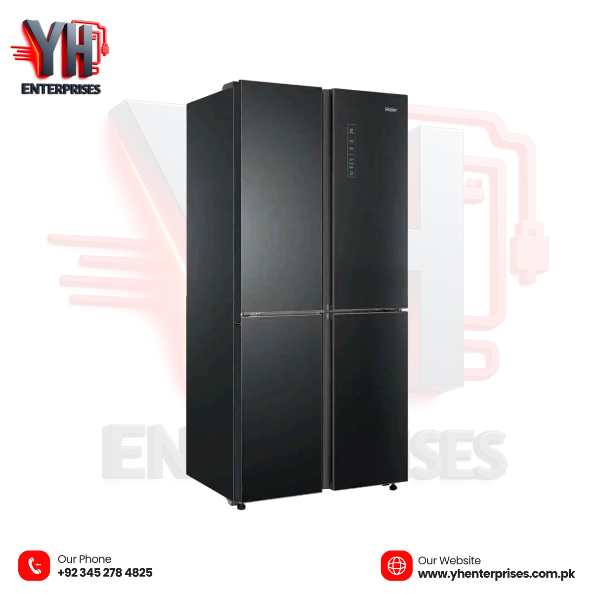 Haier HRF-578TBG (Glass Door) – French Door / T-Door Inverter Refrigerator