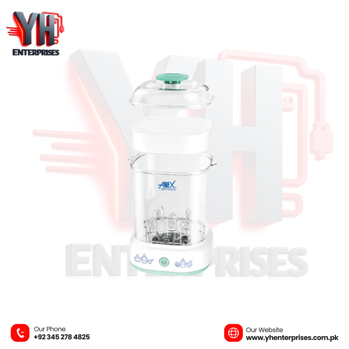 Anex AG-737 Deluxe Baby Bottle Sterilizer – Fast, Safe & Multi-Functional