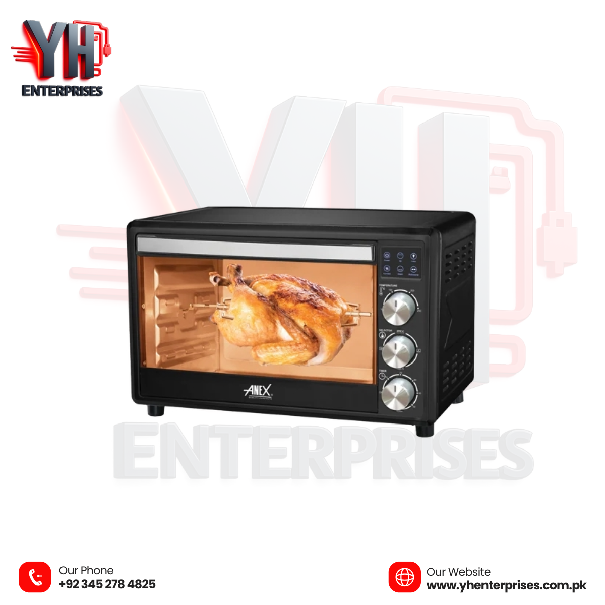 Anex AG-3075 Deluxe Oven Toaster Versatile Cooking • Stylish Design • Reliable Performance