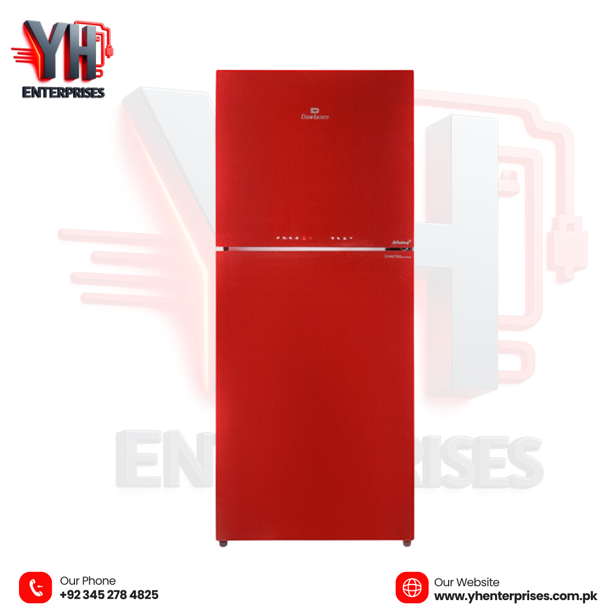 Dawlance 91999 Avante+ IoT Silky Red Double Door Refrigerator Top Mount | Direct Cool | Inverter Technology | IoT Smart Connectivity | Silky Red Finish