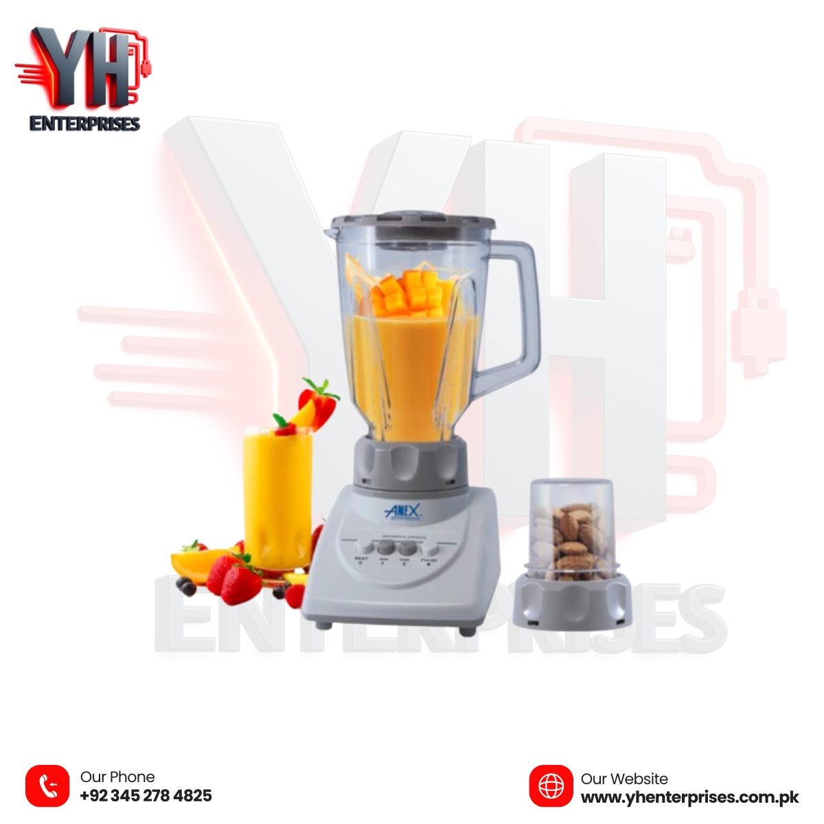 Anex AG-690UB Blender Unbreakable 2-in-1 – Smooth, Strong & Durable