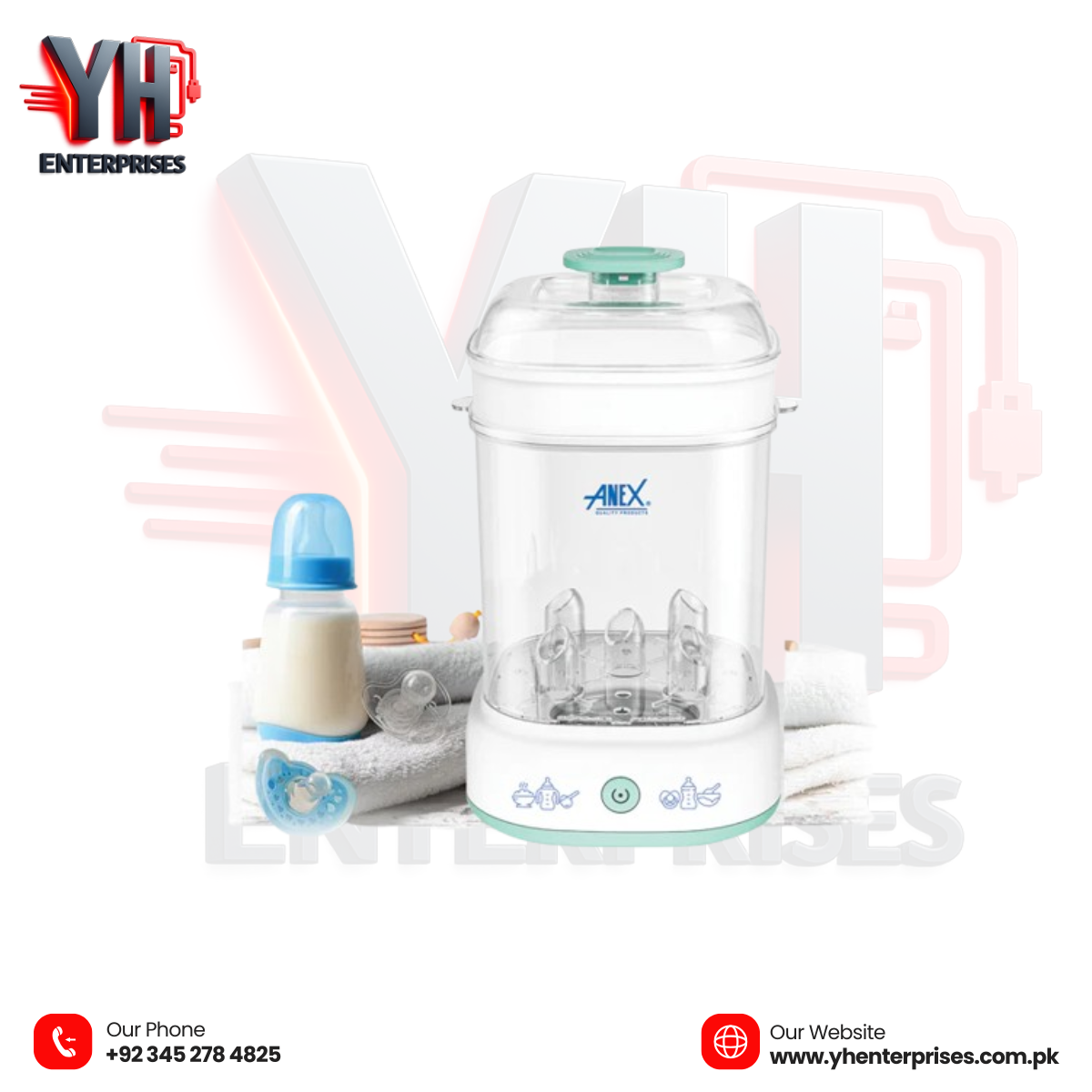 Anex AG-737 Deluxe Baby Bottle Sterilizer – Fast, Safe & Multi-Functional