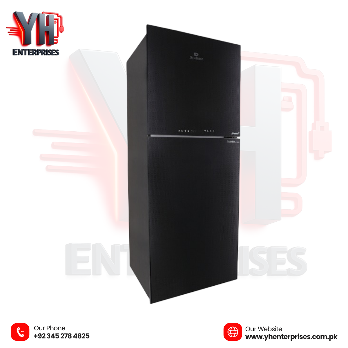 Dawlance 9193 Graze+ Gem Black Double Door Refrigerator Top Mount | Direct Cool | LVS Technology | Vitamin Fresh | Premium Finish