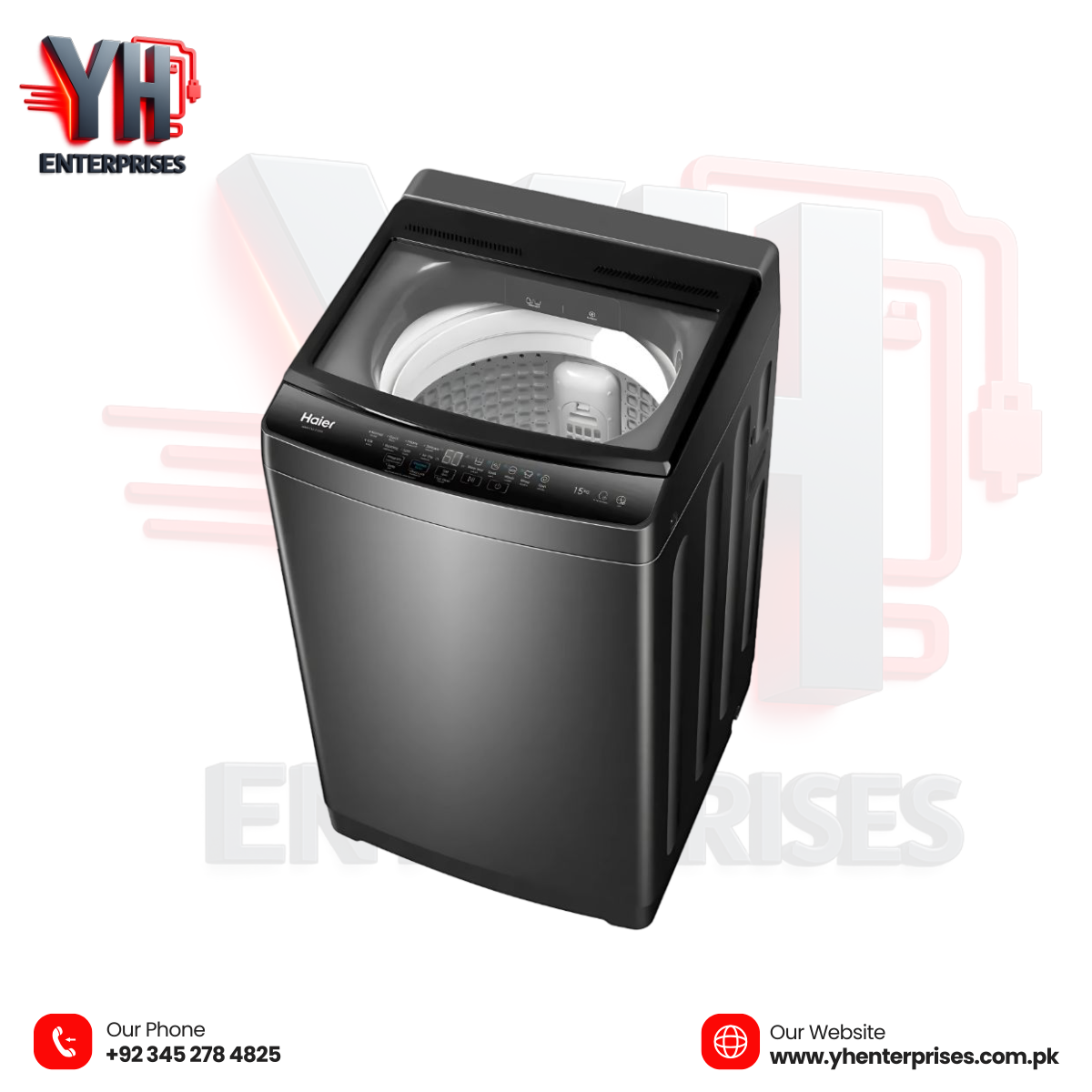 Haier HWM 150-316S6 15KG Top Load Automatic Washing Machine – Smart Washing for Large Families
