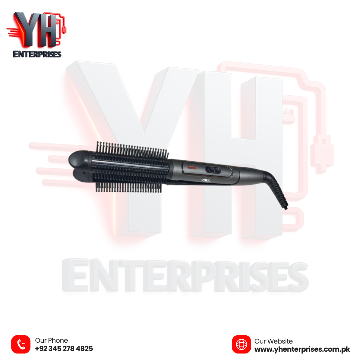 AG-7040 Deluxe Hair Straightener & Curler - YH Enterprises