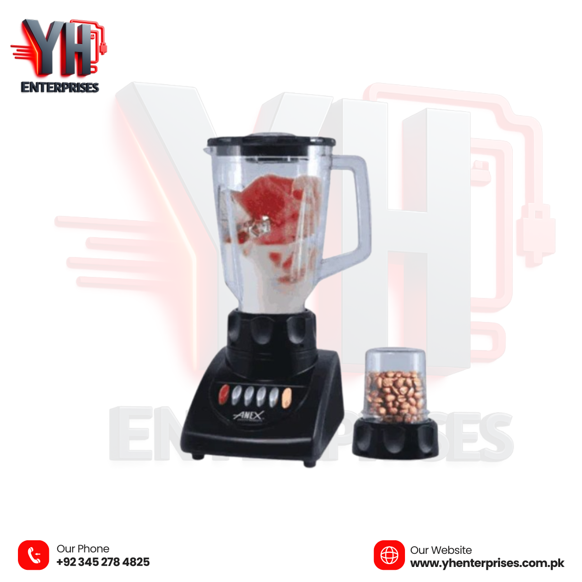 Anex AG-697 UB Blender Unbreakable 2-in-1 – Strong, Smooth & Built to Last