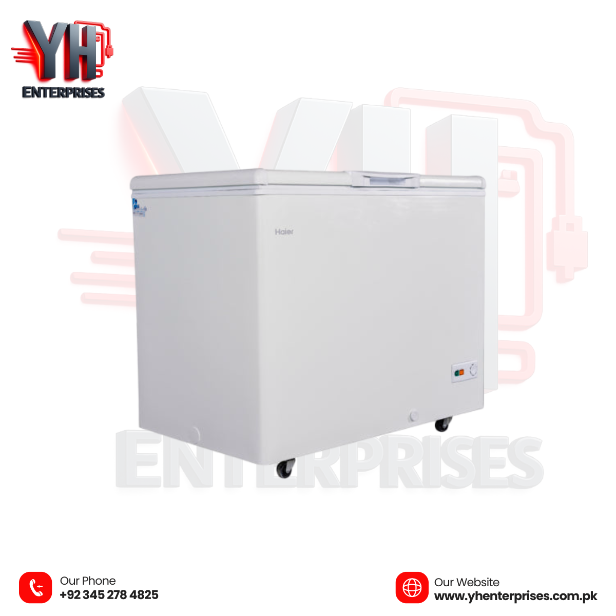 Haier HDF-345IG / HDF-345INV Inverter Grey Chest Freezer – 345L Smart Cooling Power