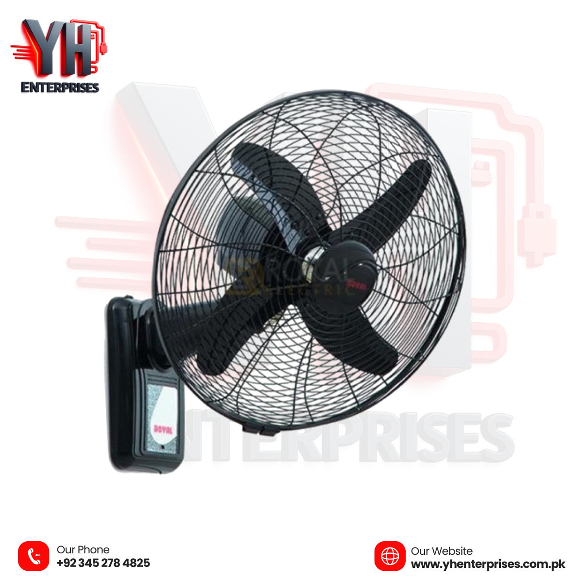 Royal Elegant 18″ Bracket Fan – Remote Control