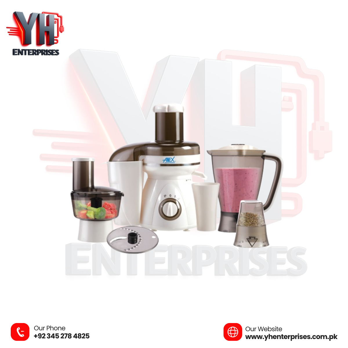 Anex AG-3150 Deluxe Kitchen Robot – Powerful All-in-One Food Processor