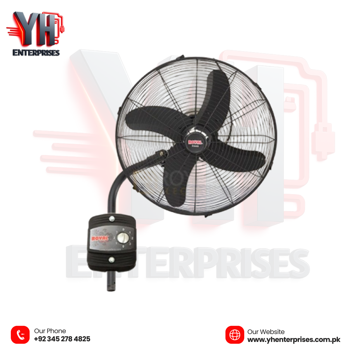 Royal Magnum Bracket Fan 24″ – Copper With Control Box