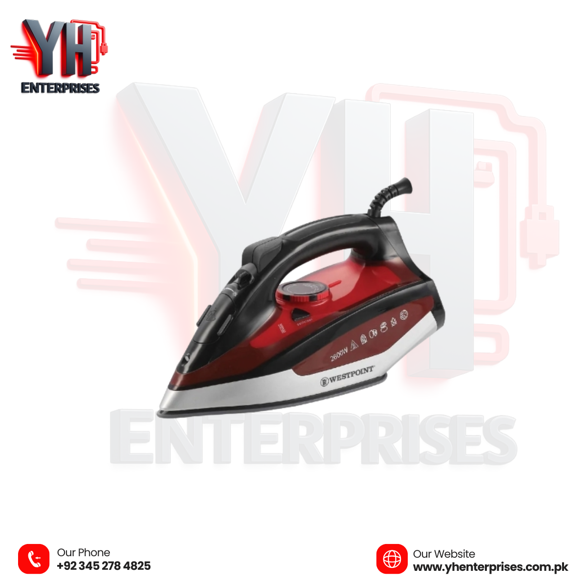 Westpoint Steam Iron WF-2063 – Powerful Steam, Professional Results at Home!