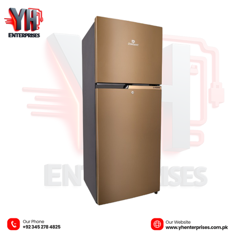 Dawlance REF 9191WB Chrome Pearl Copper Double Door Refrigerator Direct Cool | LVS Technology | Vitamin Fresh | Elegant Pearl Copper Finish