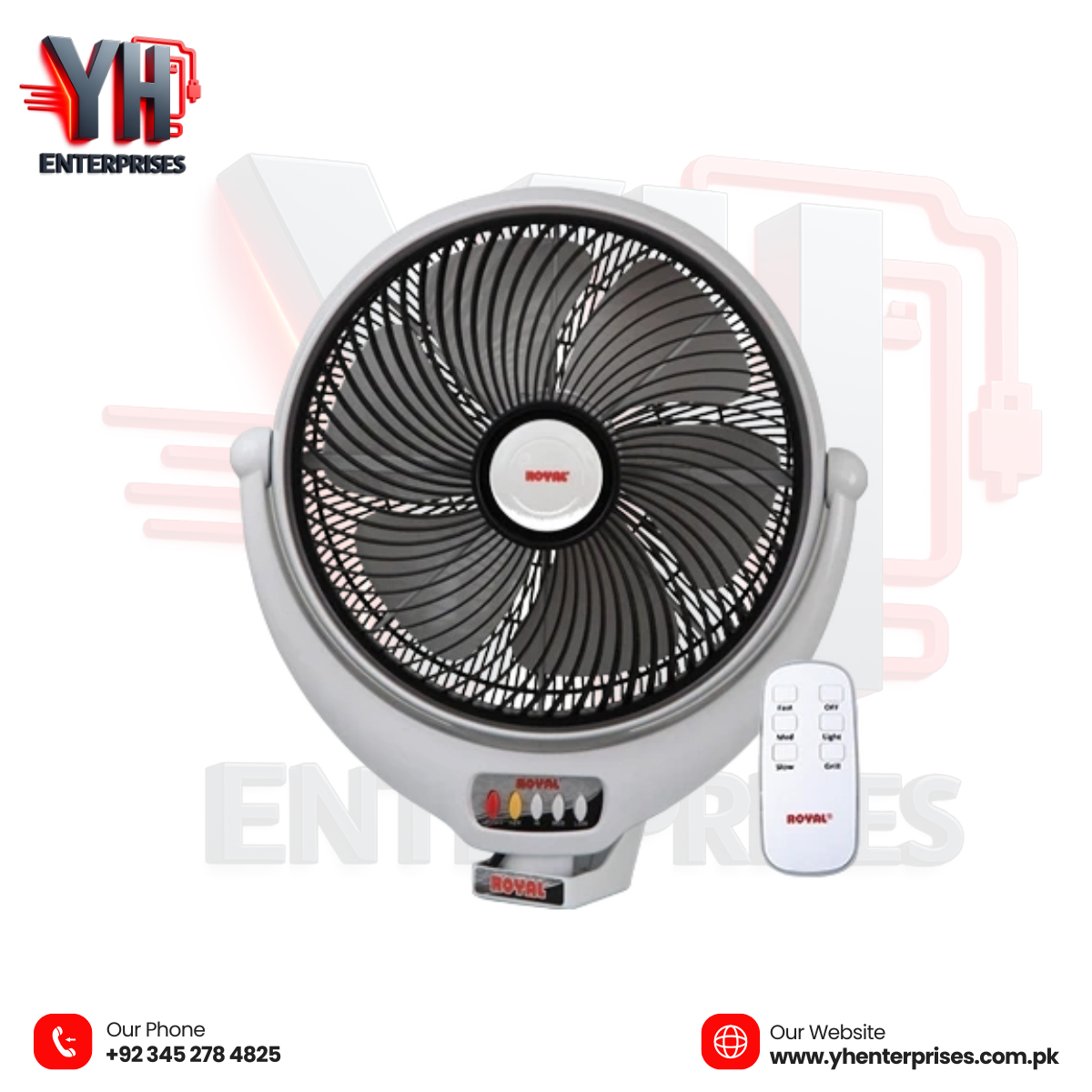 Royal Louver Bracket Fan 14 Inch