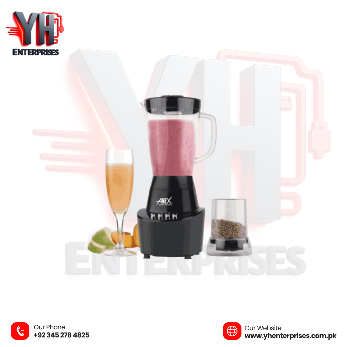 Anex AG-6043 Deluxe Blender Grinder 2-in-1 – Power Meets Convenience