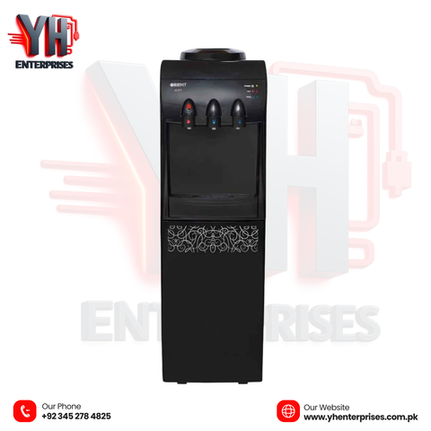 Orient Icon 3 Taps Water Dispenser Hot, Cold & Normal | Mini Refrigerator | Fast Cooling | Black