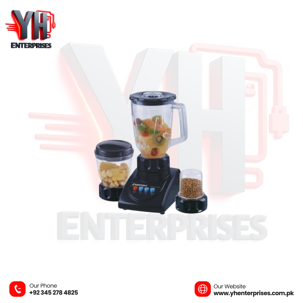 Westpoint Blender & Grinder 3-in-1 WF-7381 – Blend, Chop & Grind with Power!