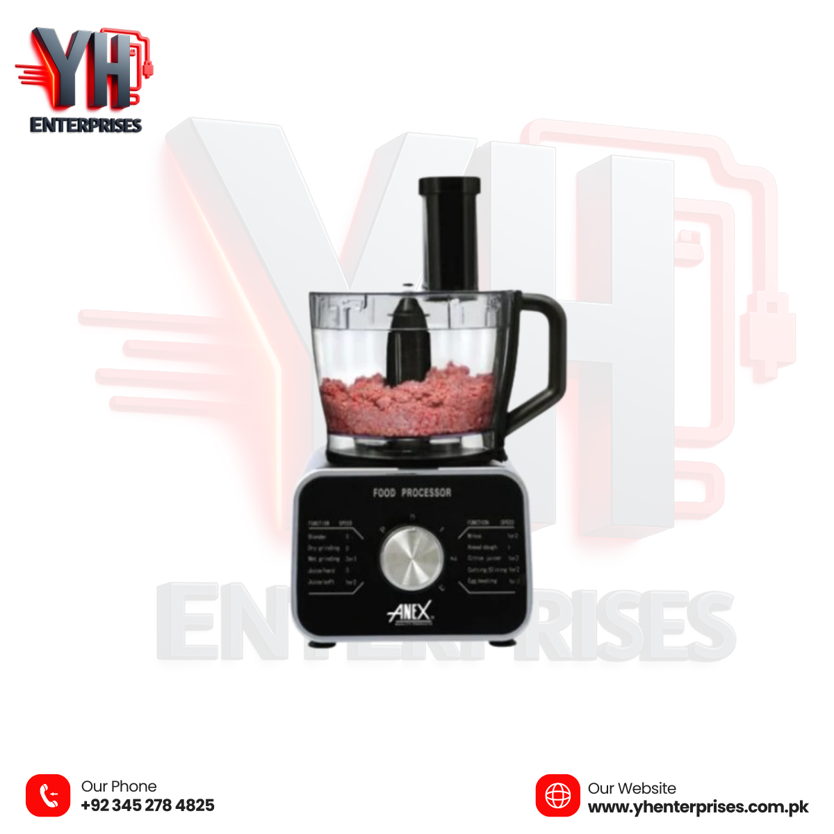 Anex AG-3156 Food Processor – High-Power All-in-One Kitchen Solution