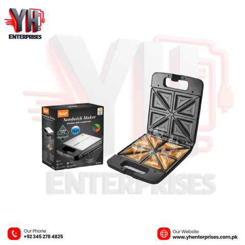 RAF Sandwich Maker R-515 1400W 2 Slice Non-stick Surface