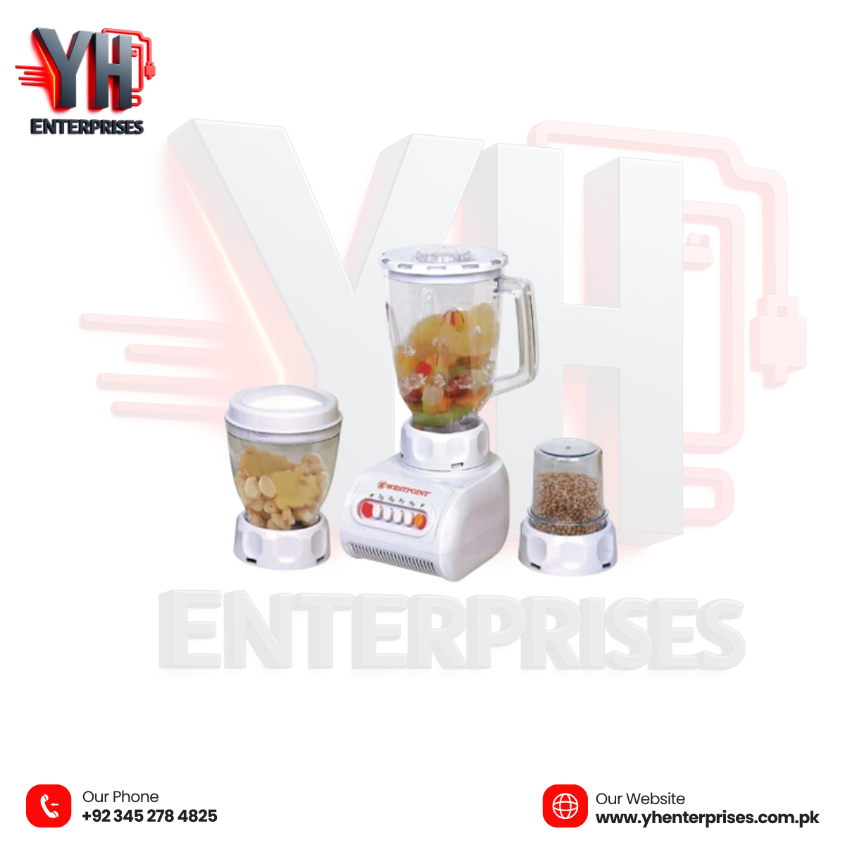 Westpoint Blender & Grinder 3-in-1 WF-949 – Blend, Grind & Chop with Power!