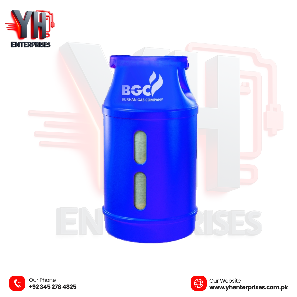 BGC Fiber Composite LPG Cylinder 13KG with 3 Star Regulator R-01S – Heavy Duty Power, Advanced Safety