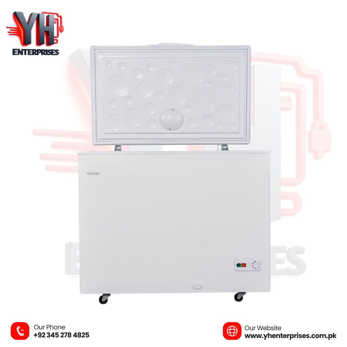 Haier HDF-345IG / HDF-345INV Inverter Grey Chest Freezer – 345L Smart Cooling Power