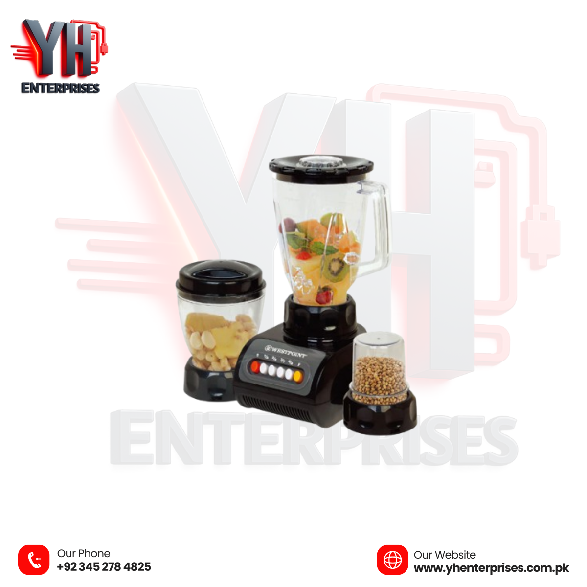 Westpoint Blender & Grinder 3-in-1 WF-9491 – Powerful, Versatile & Perfect for Every Kitchen