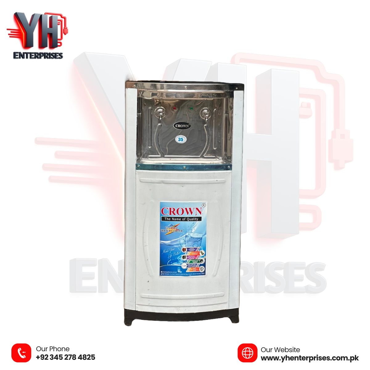 Crown Water Cooler CR-35L – Non-Magnatic Reliable Cooling | Durable Build | Everyday Hydration