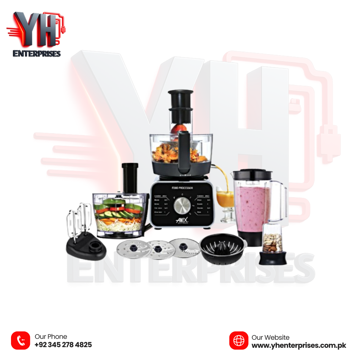 Anex AG-3157 Food Processor – Juice, Chop, Blend & More with Ease