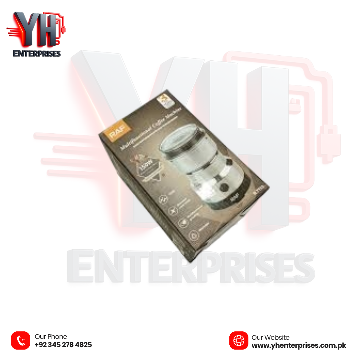 RAF Multi Functional Coffee Machine R-7113 with 3 Year Brand Warranty - YH Enterprises