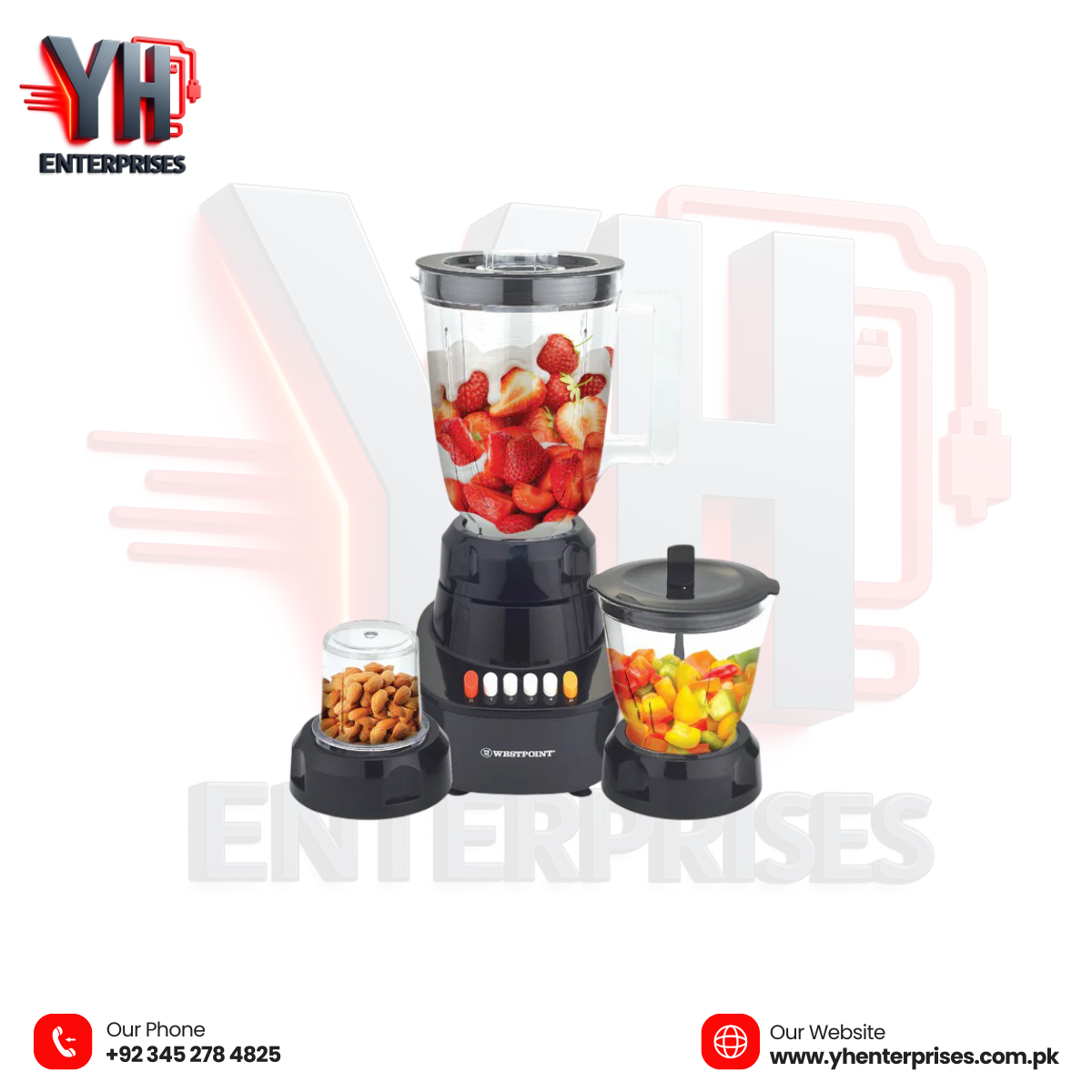 Westpoint WF-333 Blender & Grinder 3-in-1 – The Ultimate Multifunctional Kitchen Assistant!