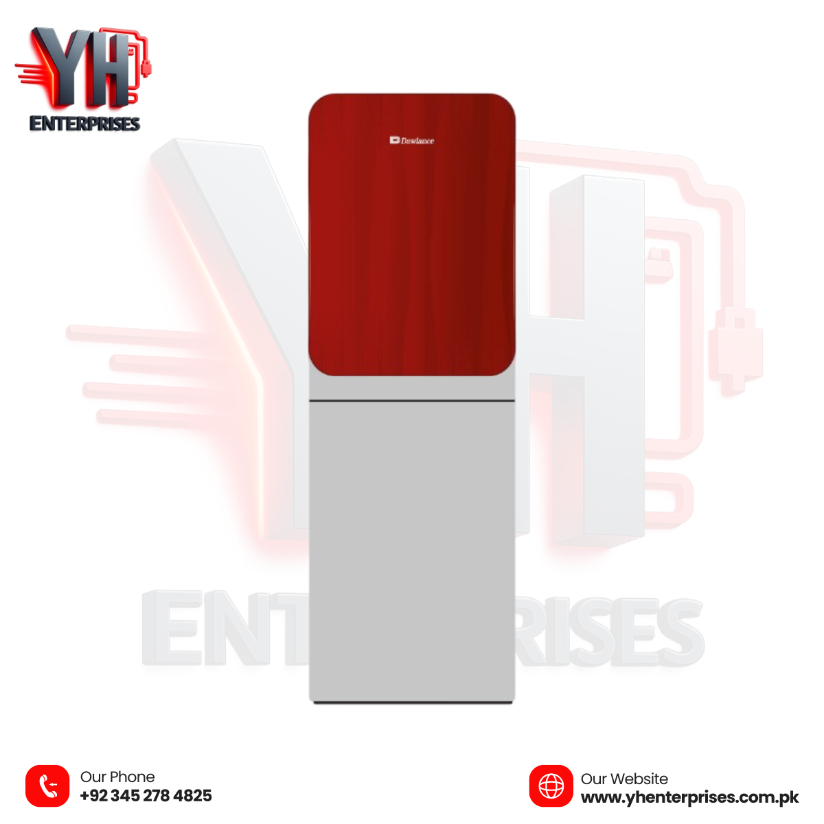 Dawlance WD-1051 RED With Refrigerator - YH Enterprises