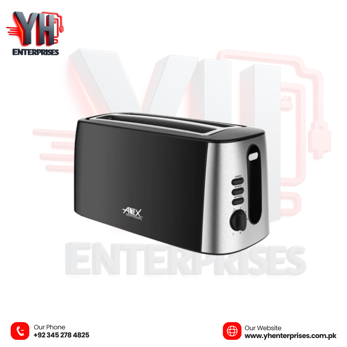 Anex AG-3007 4 Slice Long Slot Toaster – Powerful, Stylish & Family-Friendly