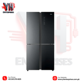 HAIER HRF-578TBP 4-Door Inverter Refrigerator | Black Metal | 18 Cu Ft | DC Inverter | 10 Years Brand Warranty