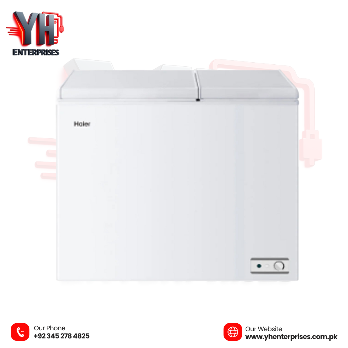 Haier HDF-230SD Double Door Deep Freezer – 230 Liters