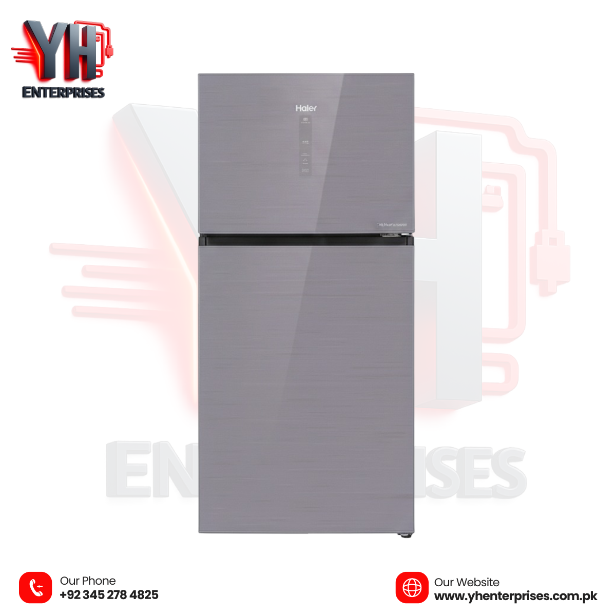 Haier HRF-538 IOT Refrigerator – Silver Grey
