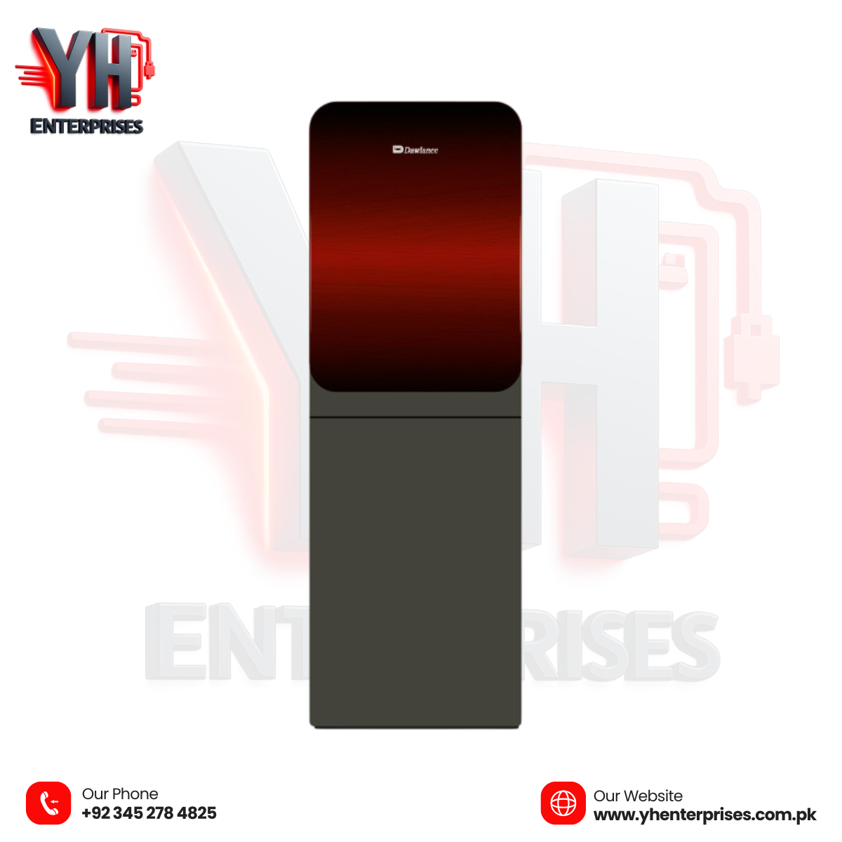 Dawlance WD-1051 NOIR RED With Refrigerator - YH Enterprises