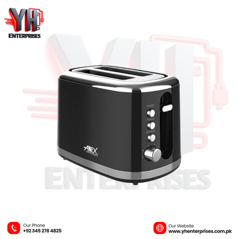 Anex AG-3008 2 Slice Pop-Up Toaster – Stylish Design with Perfect Toasting