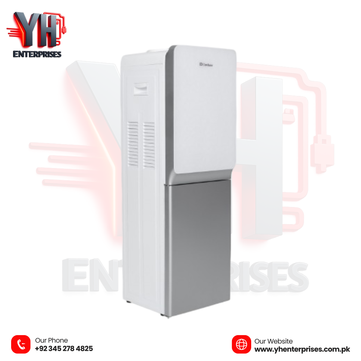 Dawlance 1051 Glass Door Cloud White With Refrigerator - YH Enterprises