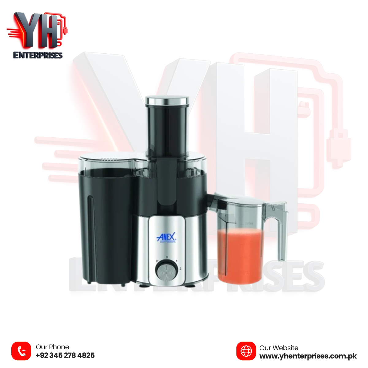 Anex Deluxe Juicer AG-90 (600W) – Power, Purity & Freshness in Every Glass